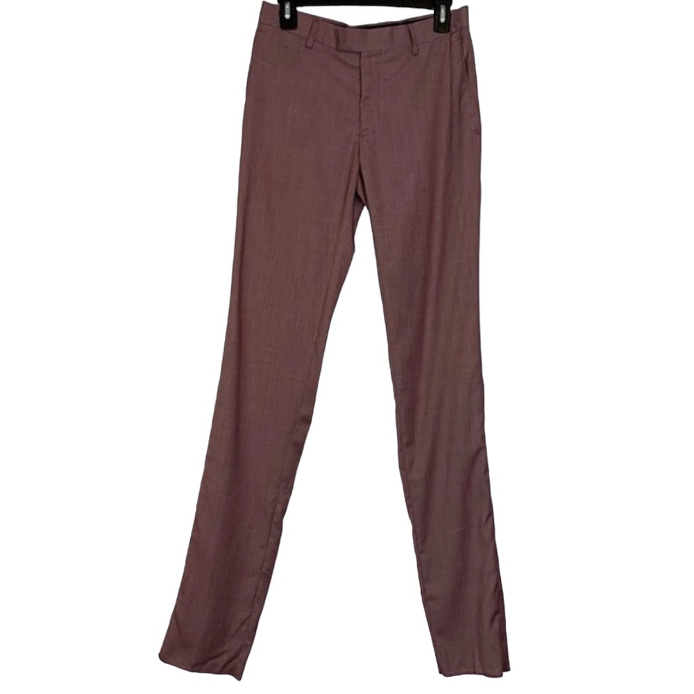 Soul of London Slim Fit Chambray Men’s Trousers Pants in Pink